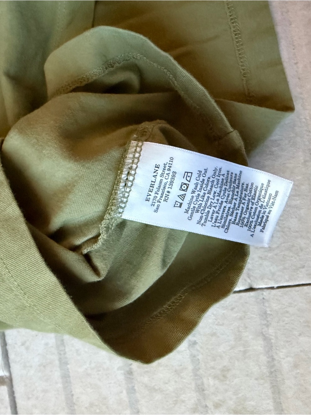Everlane The Box Cut Tee in Essential Cotton - Sagebrush Size L - Picture 4 of 4